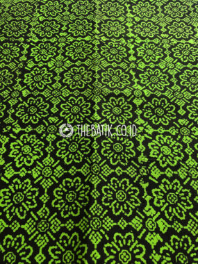 Hand Stamped Batik Cap Motif Floral Kembang Salak Hijau