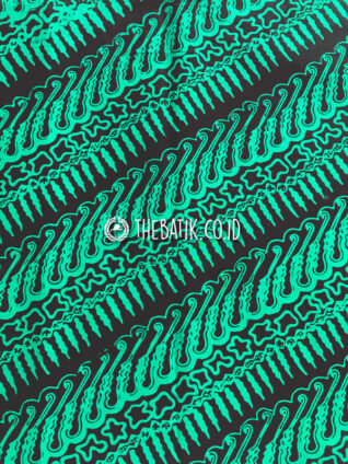 Hand Stamped Batik Cap Motif Parang Canthel Hijau
