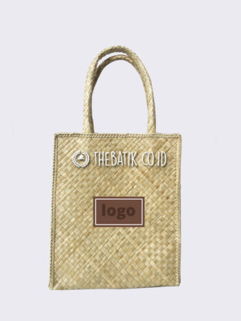 Handwoven Natural Pandan Leaf Tote Bag – Grosir Tas Hampers Anyaman Pandan Kecil