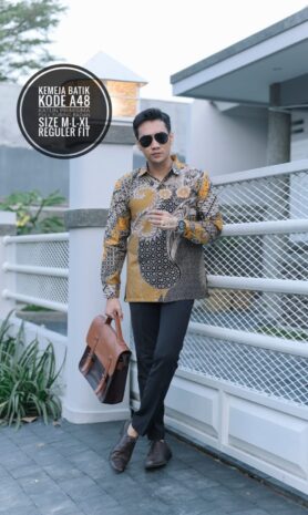 Baju Seragam Batik Kantor Pria Wanita (Kemeja / Blouse) Premium Full Furing