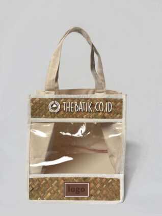 Tas Hampers Mika Anyaman Transparan Plastik Bening Keranjang Parcel Lebaran Tas Toples Kue