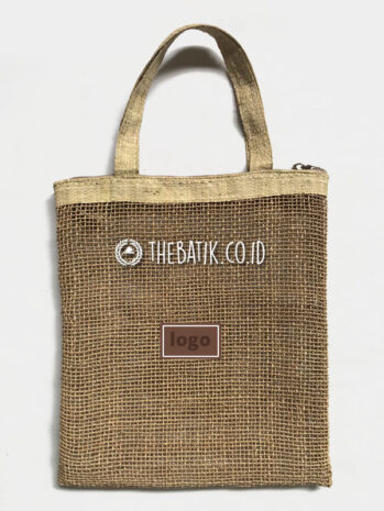 Natural Fiber Beige Tote Bag Handwoven Indonesia Tas Totebag Serat Alami Souvenir Event Unik