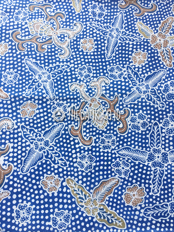 Natural Dye Batik Handwritten Traditional Indonesian Batik Fabric Cotton Indigo Blue – Polkadot Sri Kuncoro