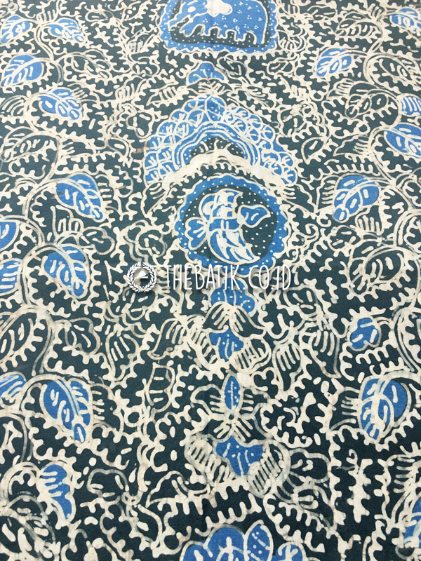 Natural Dye Batik Handwritten Traditional Indonesian Batik Fabric Cotton Indigo Blue – Elephant Ornament